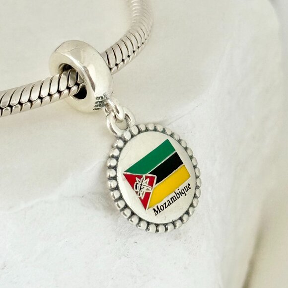 Pandora Jewelry - Pandora Mozambique Flag Dangle S925 Silver Charm